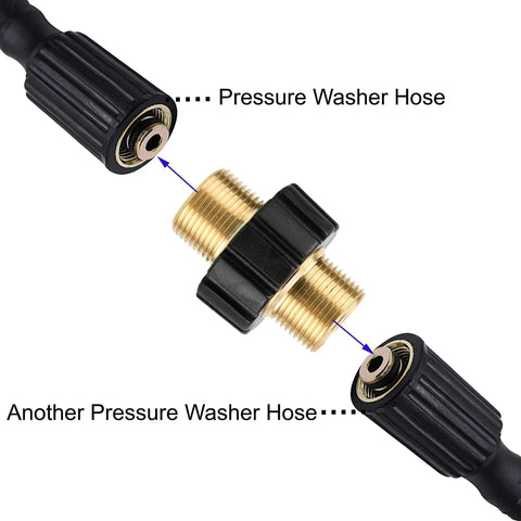 Pressure Washer Quick Connect Adapter Set 9 Pack M22 To Three Eighths Inch And Three Quarters Inch Quick Disconnect Male Hose Adapters
