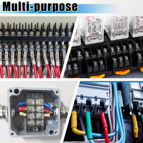 Heavy Duty Terminal Block Screws Kit 215 Pieces M3 M3.5 M4 M5 Nickel Plated with Square Washers for electrical installations