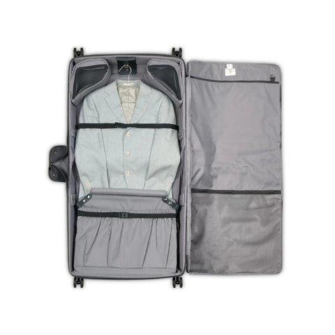 Level Up Your Travel With A Lightweight DuraTec Rolling Garment Bag That Powers Through Checkpoints With Spinner Wheels, interior view