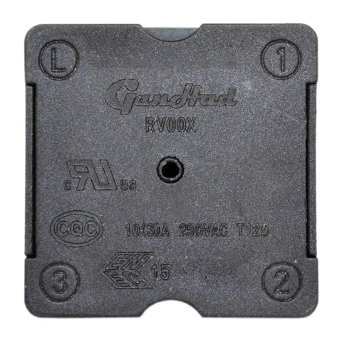 Back view of Four Position Three Speed Rotary Switch With Knob For Fans And Portable Heaters Off L1 L2 L3
