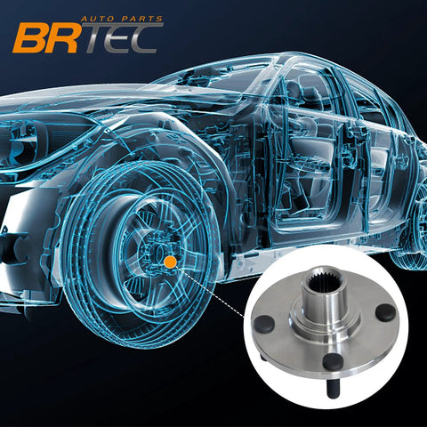 Plug And Play Front Wheel Hub And Bearing Assembly For Ford Focus 2000 2011 With ABS Four Lug Hub OE 518510 illustrated on car model