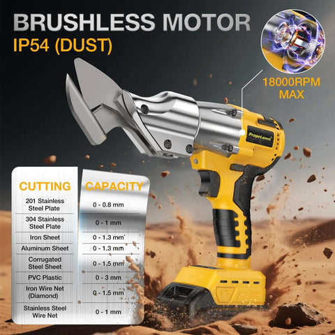 Cordless Metal Shears 20V Max Bare Tool Pro Grade for 14 Gauge Cutting with 360 Degree Pivoting Head and 400Nm Torque