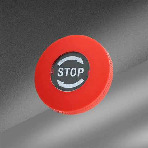 22mm Red Emergency Stop Push Button Switch With Mushroom Head Stop Signal 1NO1NC 600V 10A Type B Latching close-up