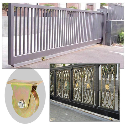 Beefed Up Heavy Duty H Groove Track Wheel Sliding Gate Roller With Bracket For H Track Rails under sliding gates.