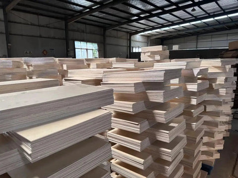 Stacked Premium Baltic Birch Plywood Sheets For Laser Cutting And DIY Crafts One Eighth Inch Thick 11.8 By 20 Inches 20 Pack