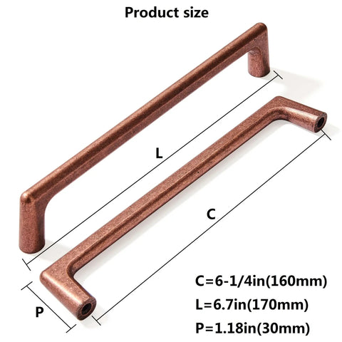 Vintage Antique Copper Cabinet Pulls 10 Pack Six And A Quarter Inch Drawer Pulls For Cabinets And Furniture Kitchen Hardware