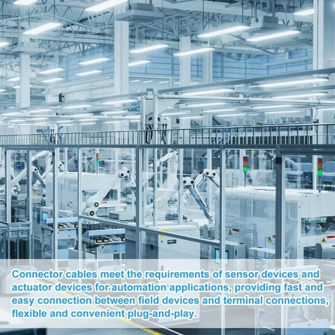 Automated factory with sensor devices using M12 Female Straight 4 Pin Connector Aviation Socket Electrical Cable 2 Meter