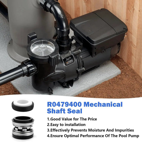 R0479400 Pool Pump Shaft Seal Replacement For Jandy Stealth SHPF SHPM PlusHP PHPF Series PS 3890 Pumps installed on pool pump