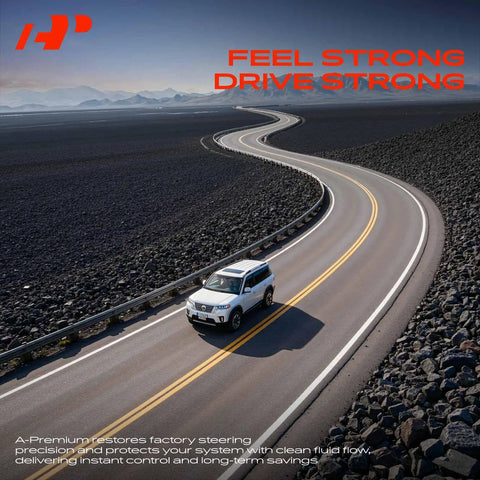 SUV driving on a winding road between rocky terrain, highlighting driving experience and control.