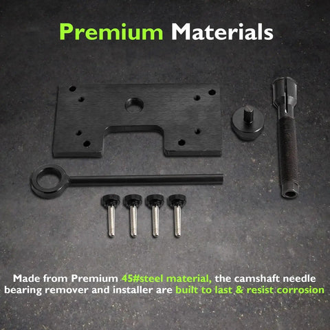 Inner Camshaft Bearing Installer And Remover Tool For Harley M8 Engines 2017-2025 with durable 45 steel components displayed.