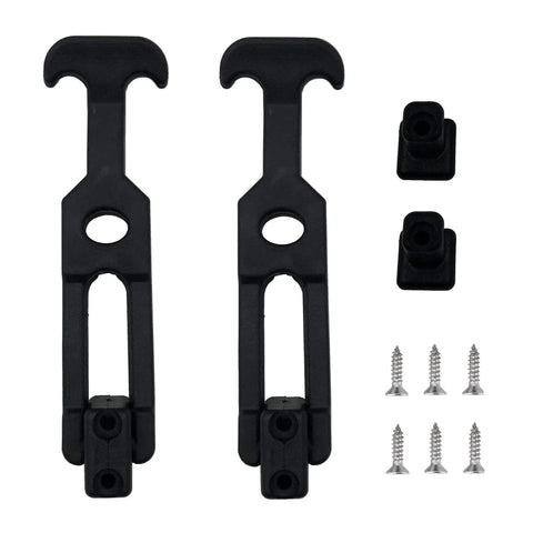 8 Pack 6.3 Inch Flexible Rubber T Handle Draw Latches For Tool Boxes And More, shown with screws and mounting brackets.