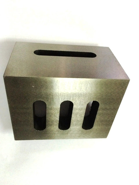 Cast Iron Slotted Angle Plate 3 Inch By 2 Inch By 2.5 Inch Stress Relieved Precision Ground With Five Slots And 9.5 Mm Slot Width