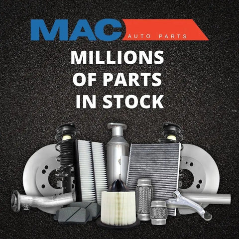 MAC Auto Parts promotional image with various automotive components and 'Millions of Parts in Stock' text.