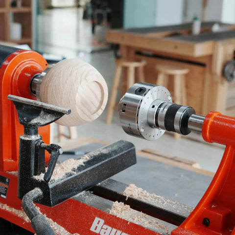 Woodturning Live Tailstock Chuck Adapter Converts Number Two Morse Taper Tailstock To 1 Inch By 8 TPI Thread With Included Morse Taper Arbor For Secure End Mount And Precise Centering