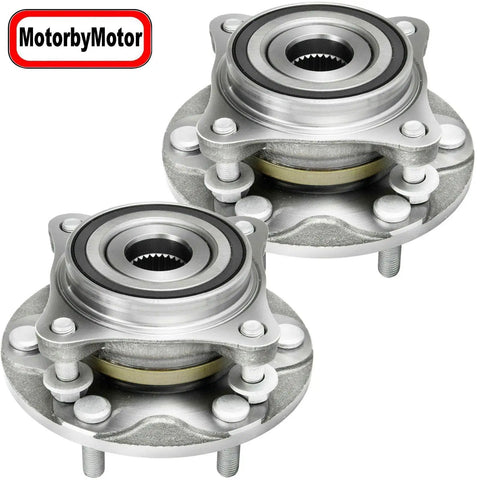 4X4 Front Wheel Bearing Hub Assembly Set for Toyota Tacoma 4Runner FJ Cruiser and Lexus GX460 GX470 6 Lug Hubs displayed front view