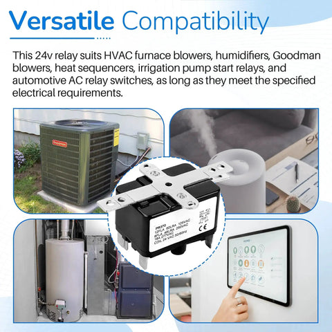 General Purpose 24V AC Relay With 12A Load And SPDT Contacts for Reliable Fan Control in Electromechanical Projects