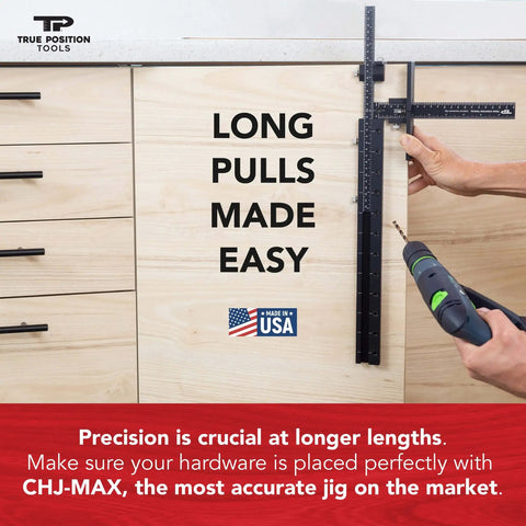 Cabinet Hardware Jig For Long Pulls And Shelf Pin Holes Install 32mm Holes On Shaker Doors And Recessed Fronts Made In USA