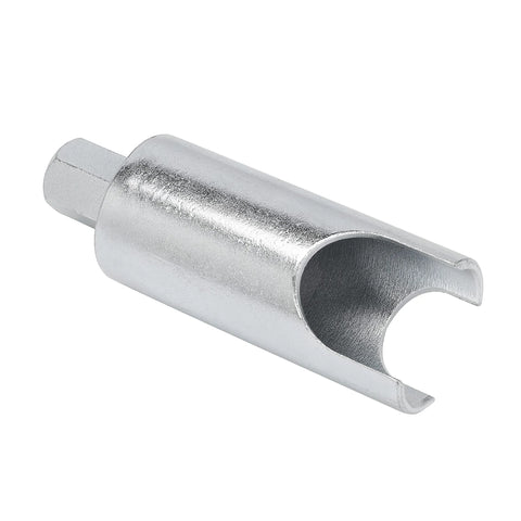 Seweder universal temperature pressure valve remover, silver metal tool with square drive end and curved jaw for water heaters