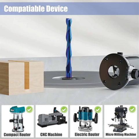 Upcut Spiral Router Bit For CNC Woodworking With One Quarter Inch Shank And One Quarter Inch Cutting Diameter Two Flute Long End Mill For Mortises Milling Carving And Engraving Carbide Construction Pro Grade Quality By Yakamoz next to wood and routers