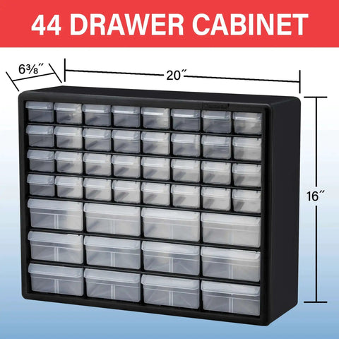 Heavy Duty Plastic Drawer Cabinet For Garage Organization And Craft Storage, 44 Drawer Bead And Building Bricks Organizer