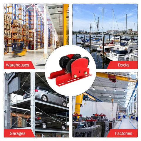 Electric Hoist Manual Trolley 1 Ton Heavy Duty I Beam Overhead Trolley for warehouses, docks, garages, and factories