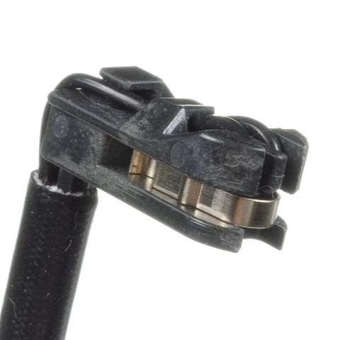 Holstein Parts brake wear sensor; black plastic housing with metal contact, side view