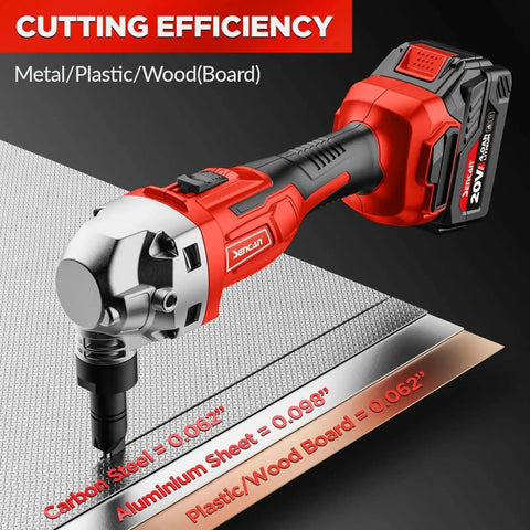 Cordless Metal Nibbler 16 Gauge Cutter With 360 Degree Rotating Blade And 1900 RPM Brushless Motor built for tough jobs.