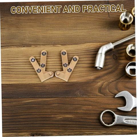 Hidden Door Hinge Set For Secret Bookcases And Concealed Doors, Heavy Duty Pivot Hinge With Bronze Finish on wooden surface