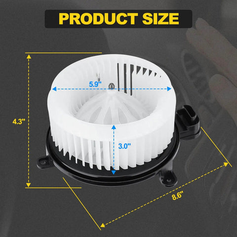 Front Side HVAC Heater Blower Motor With Brushless Design For Sequoia And Sienna 2008-2022 2011-2018 Replacement 700298 87103-0C051