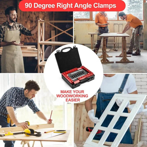 Four Pack 5.5 Inch Corner Clamps for Woodworking, 90 Degree Right Angle Clamps With Aluminum Alloy Positioning Squares, Box Included