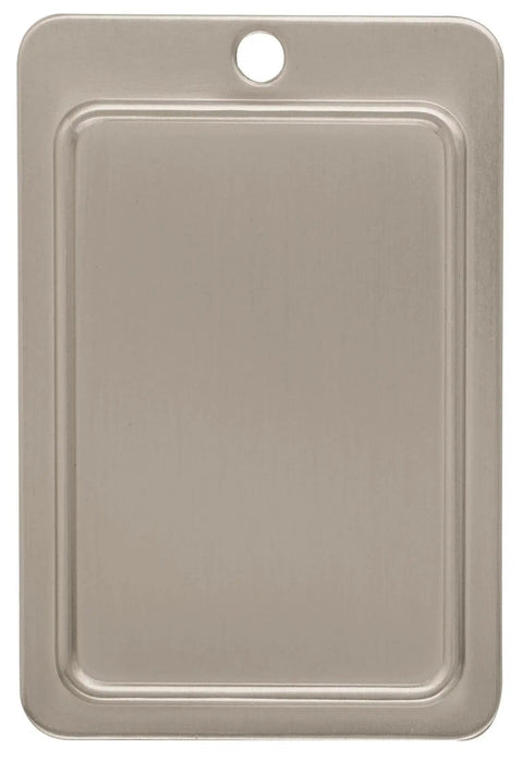 Sample piece of satin nickel finish for 3-3/4 Inch Center To Center Satin Nickel Cabinet Pull In Everyday Heritage Style