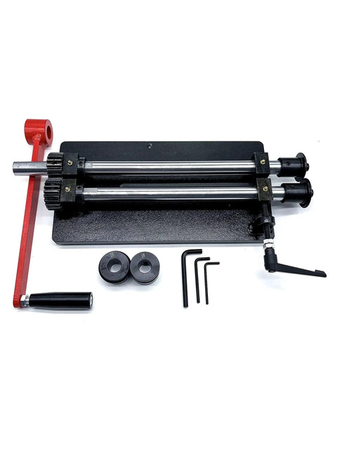 Heavy Duty 12 Inch Throat Bead Roller For Metal Fabrication, Built From 9/16 Inch Solid Steel Plate, showing parts and dies
