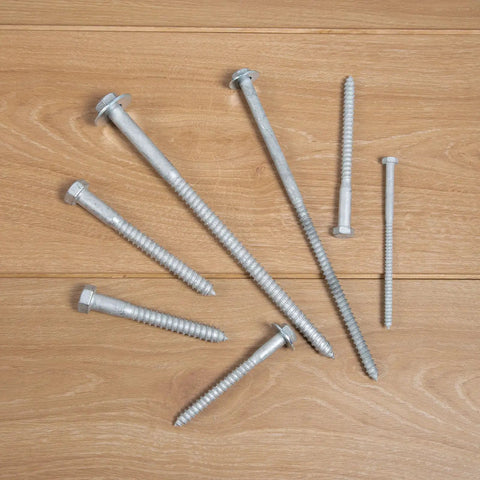 Half Inch By Twelve Inch Lag Bolts With Washers, 12 Pack, Hot Dip Galvanized Carbon Steel Lag Screws For Outdoor Wood, Deep Threads For Superior Grip And Durability