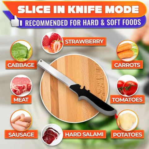 2 In 1 Kitchen Scissors For Food With Stainless Steel Blade And Plastic Cutting Board Safety Lock 9.5 Inch, sliced foods displayed