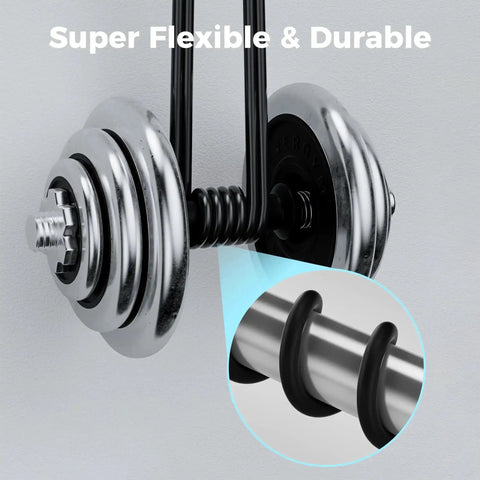 Close-up of Beefy 3 Prong Replacement Power Cord 20 Ft Heatproof Flexible Durable AC Cable wrapped on weight, showing flexibility and durability.