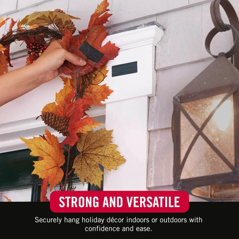 Industrial Strength Hook And Loop Strips With Adhesive 4x2 Inches Holds 10 Lbs used to hang autumn wreath outdoors