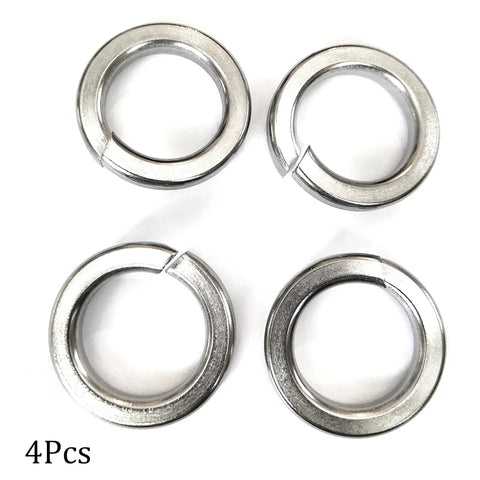M30 split lock washers, 304 stainless steel, set of 4, top-down view