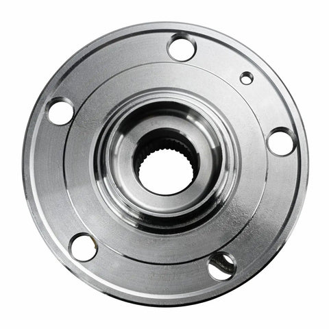 Front view of Beefy Front Wheel Bearing Hub Assembly Direct Fit For Audi A3 Q3 TT And Volkswagen Beetle Passat Golf Jetta Tiguan CC