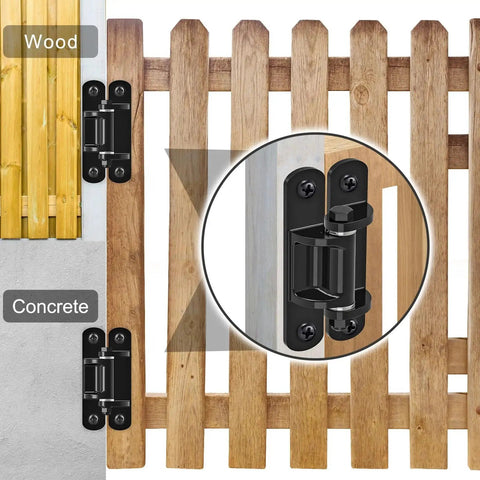 Heavy Duty Gate Hinges Set For Large Fences And Driveway Gates 6.7 Inch 1100 Lb Capacity Per Pair Four Pack