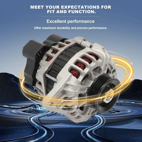 Alternator Replacement For Hyundai Elantra 2.0L 2007 2012 And Kia Soul 2.0L 2010 2011 Spectra Spectra5 2.0L 2007 2009, 90A 12V