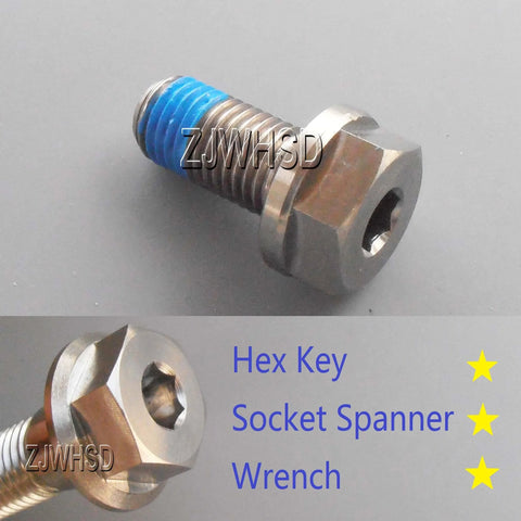 Lightweight Titanium M10 By 1.5 By 20mm Bolts with hex socket cap head flange Grade 5 Ti 6AL4V blue thread lock high strength