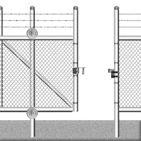 Rolo Gate Latch For Chain Link Gates Fits One Five Eighths Inch And One Seven Eighths Inch Gate Frames With Latch Pin Assembly And Mounting Hardware