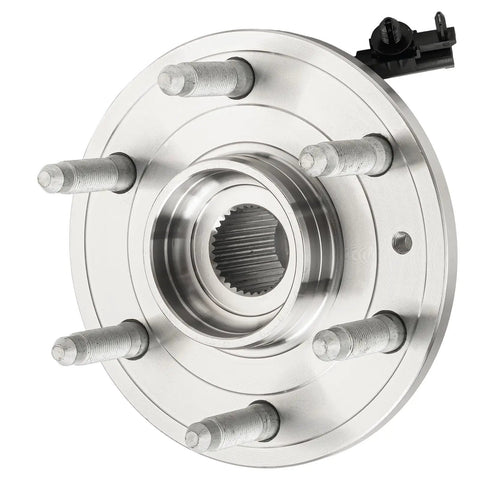 Beefed Up Front Wheel Hub Bearing Assembly With ABS Replacement For 2007 To 2013 Chevrolet Silverado 1500 And 2007 To 2013 GMC Sierra 1500 Plus 2007 To 2014 Tahoe Suburban 1500 And 2007 To 2014 GMC Yukon 6 Lug
