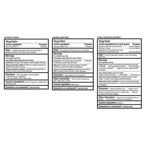 110 Piece First Aid Kit With Physician Recommended Supplies for Travel Work School Home Car Emergency and Outdoor Adventures labels