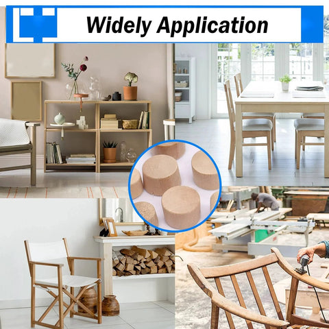 Wide application of Wood Plugs Set, 150 Pcs Assortment In Four Sizes 3/16 Inch, 5/16 Inch, 3/8 Inch, 1/2 Inch for furniture