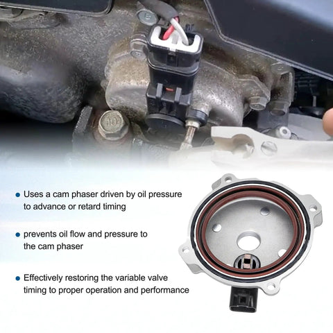 VVT Solenoid With Camshaft Sensor For Hyundai And Kia 2.0L 2.4L Engines Replacement 24360-2GGB0 uninstalled front view