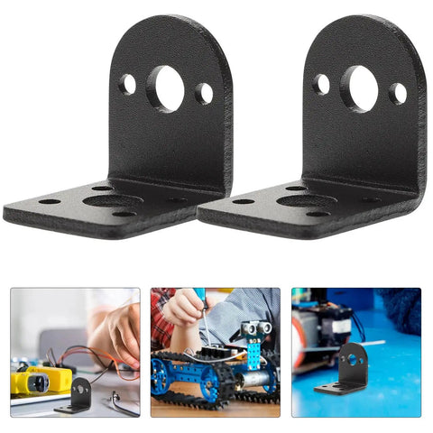 Six Piece 25mm DC Gear Motor Mounting Bracket Set Anti Rust High Rigidity Metal Motor Holder Base With Easy Screw In Installation Screws