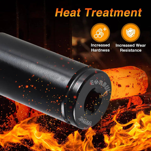 24mm Harmonic Balancer Socket One Half Inch Drive Heavy Duty Deep Well 6 Point Impact Socket With Heat Treated 40Cr Steel