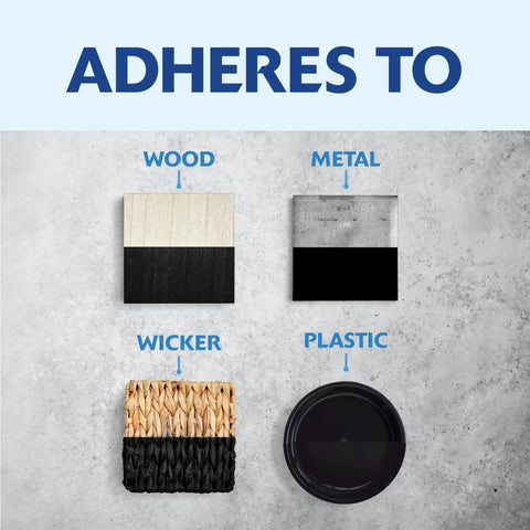 Oil Based Spray Paint For Interior And Exterior Matte Black 12 Oz 2X Ultra Cover on wood, metal, wicker, plastic