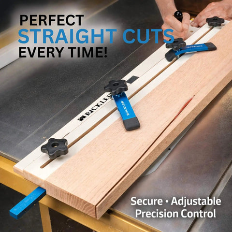 Table Saw Taper And Straight Line Jig For Quick Tapered Cuts And Dead On Straight Line Ripping, The Woodworking Jig For Chair Legs, Includes 36 Inch Miter Bar For Stable Setup And Versatile Home Workshop Use with 36 inch bar and adjustment knobs.